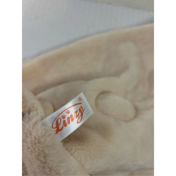 Linz baby soft blanket farm cow plush head rattle cream color 13"x16" replacemen - Picture 3 of 7